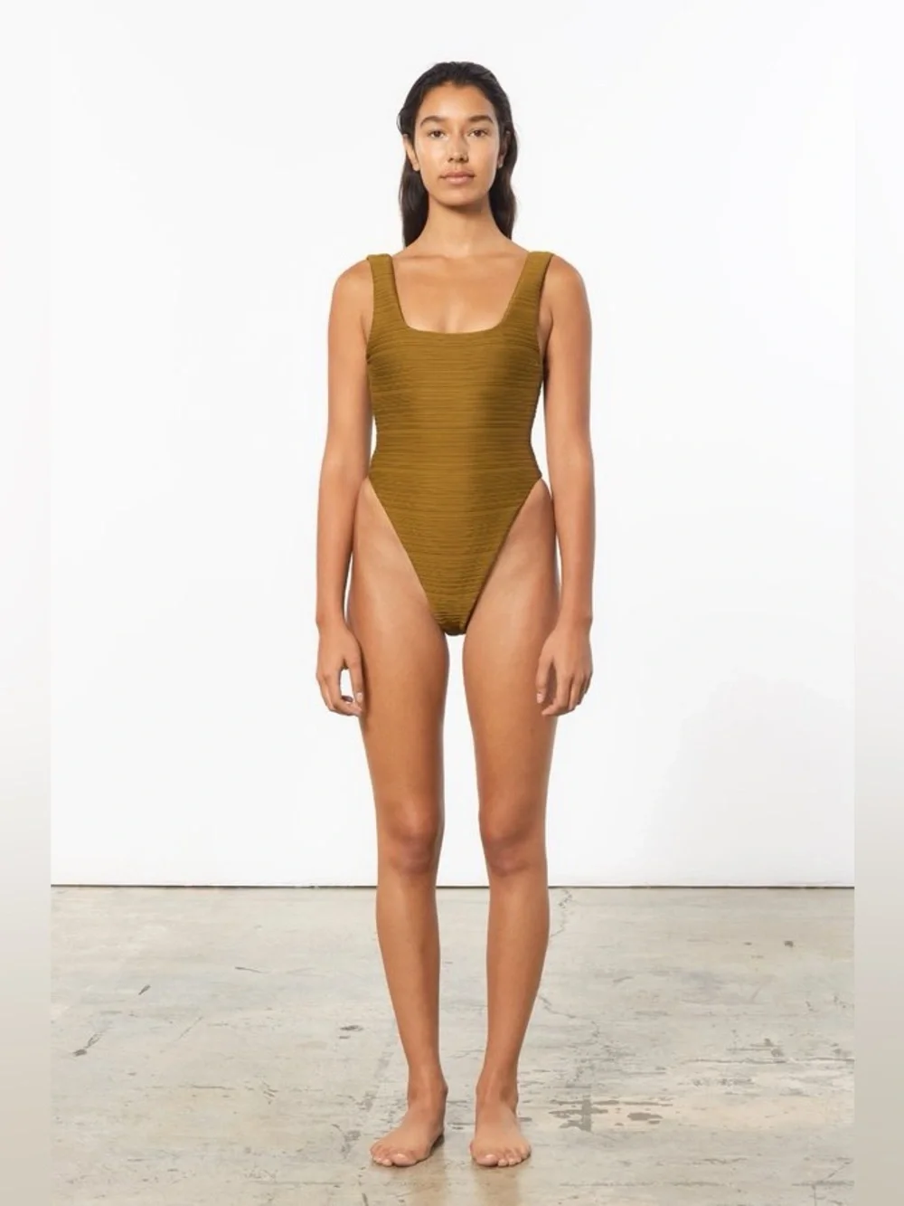 Mara Hoffman Idalia One Piece Olive new without tags perfect condition